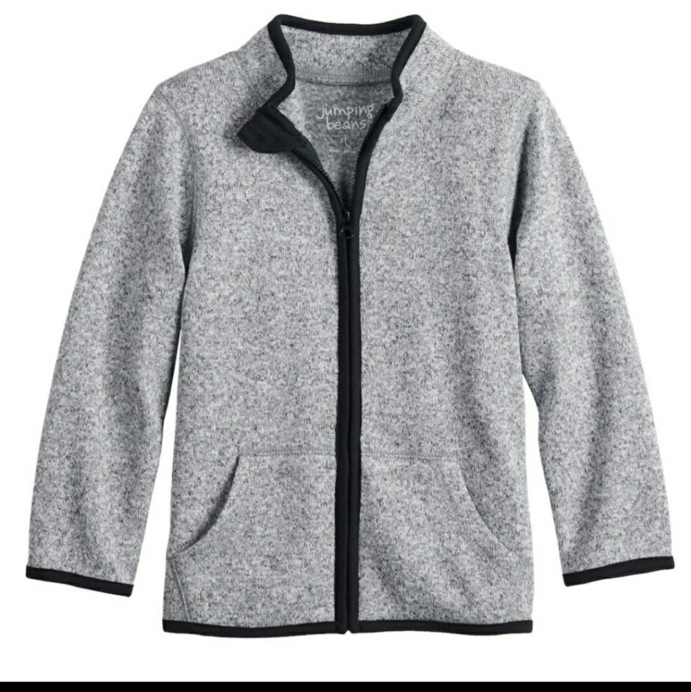 NWOT Jumping Beans Infant Boy Fleece Zip-Up Jacket